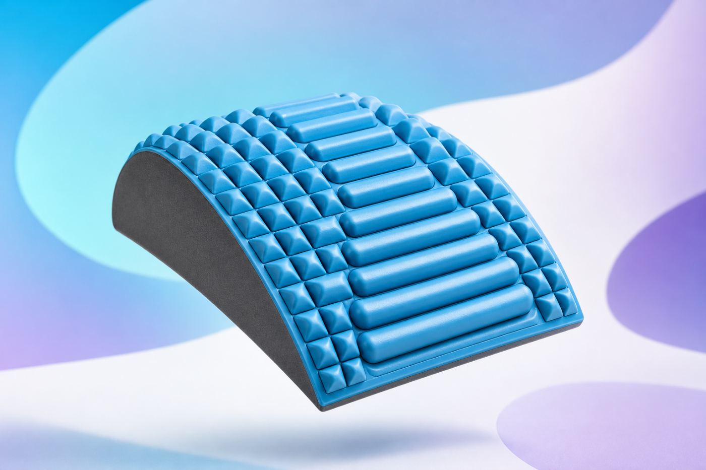 EasePoint Daily Neck Reset Pillow on coral & mint background